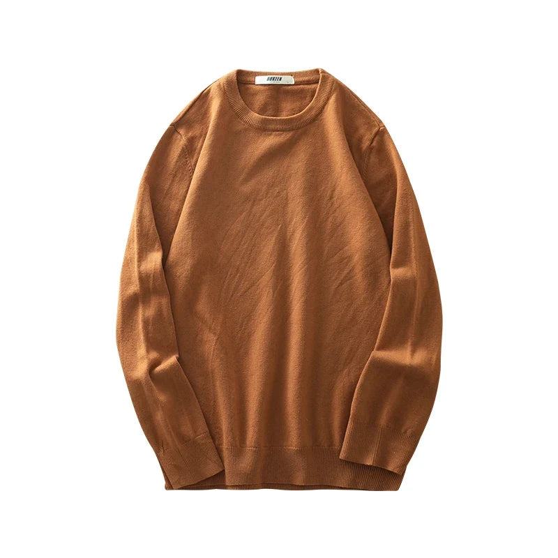 Unisex Langarm Pullover Rundhals Rippbündchen