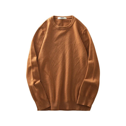 Unisex Langarm Pullover Rundhals Rippbündchen