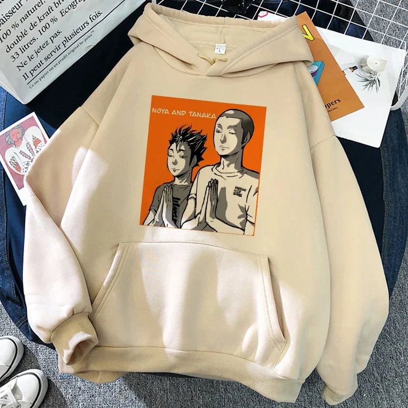 Hoodie with graphic print, long sleeves, hood, and kangaroo pocket