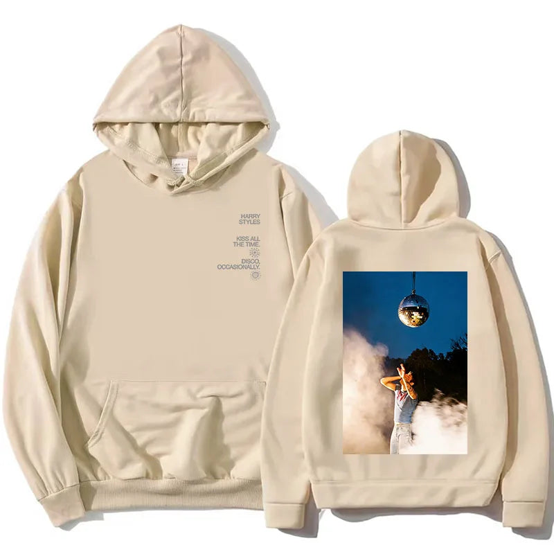 Unisex hoodie with hood, kangaroo pocket, and lettering