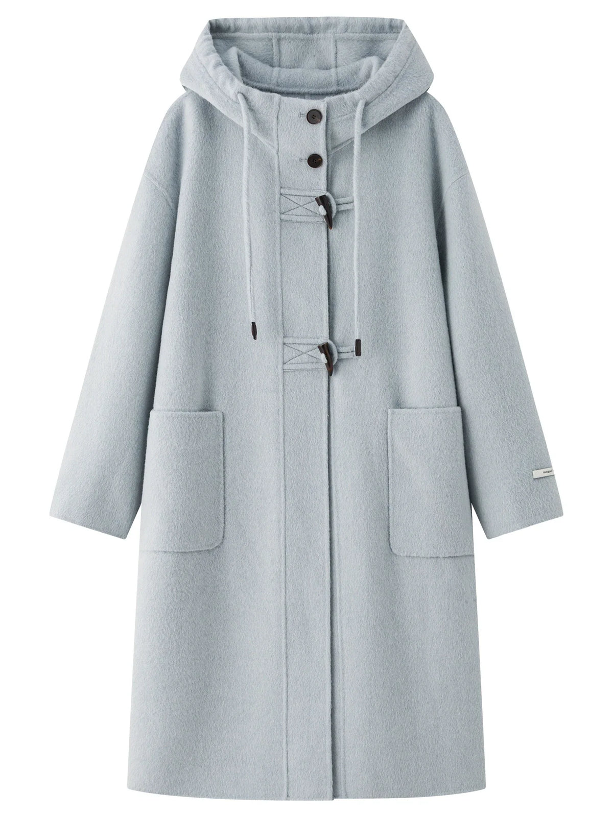 Women's duffle coat with hood and toggle buttons