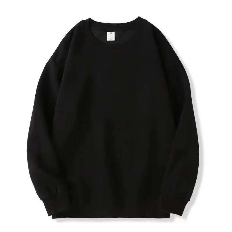 Unisex Long-Sleeve Crew-Neck Basic Pullover Sweatshirt