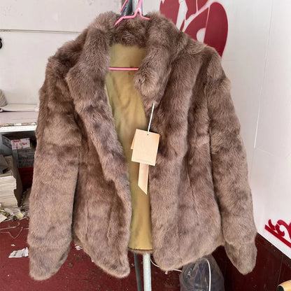 Women's short jacket with stand collar and long sleeves