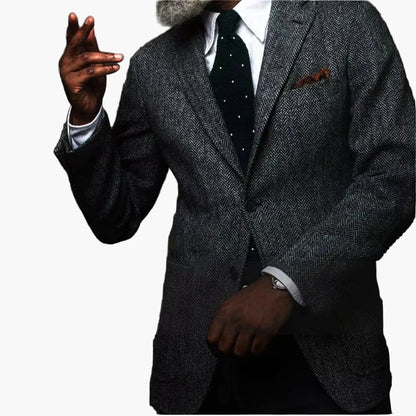 Men's blazer in classic herringbone style – elegant business and casual blazer