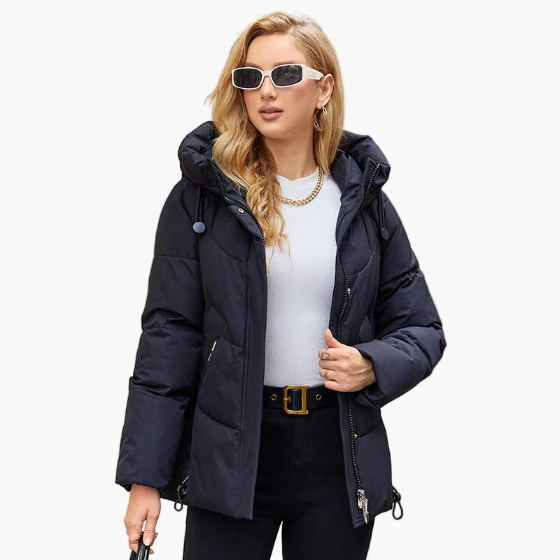 Damen Winter Steppjacke mit Kapuze – Modische Outdoorjacke für Alltag & Freizeit