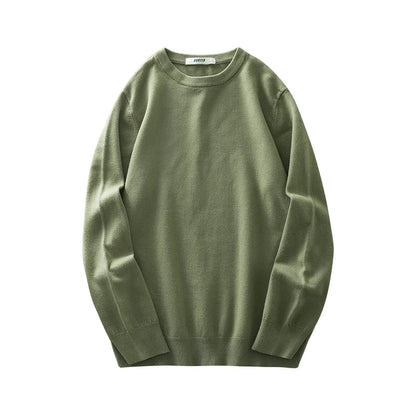 Unisex Langarm Pullover Rundhals Rippbündchen
