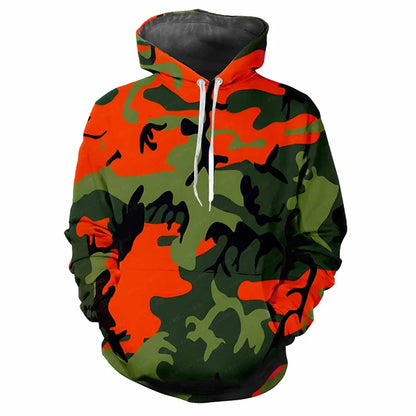 Kapuzenpullover Herren/Unisex Camouflage Muster mit Kängurutasche