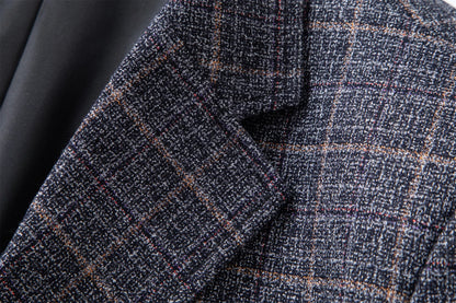 Men's Business Casual Checked Blazer – Modern Blazer Design for Office & Leisure