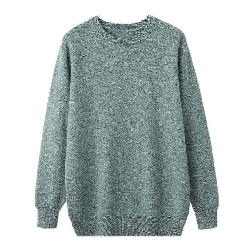 Men's Crew-Neck Sweater, Long-Sleeve, Made of Soft Material