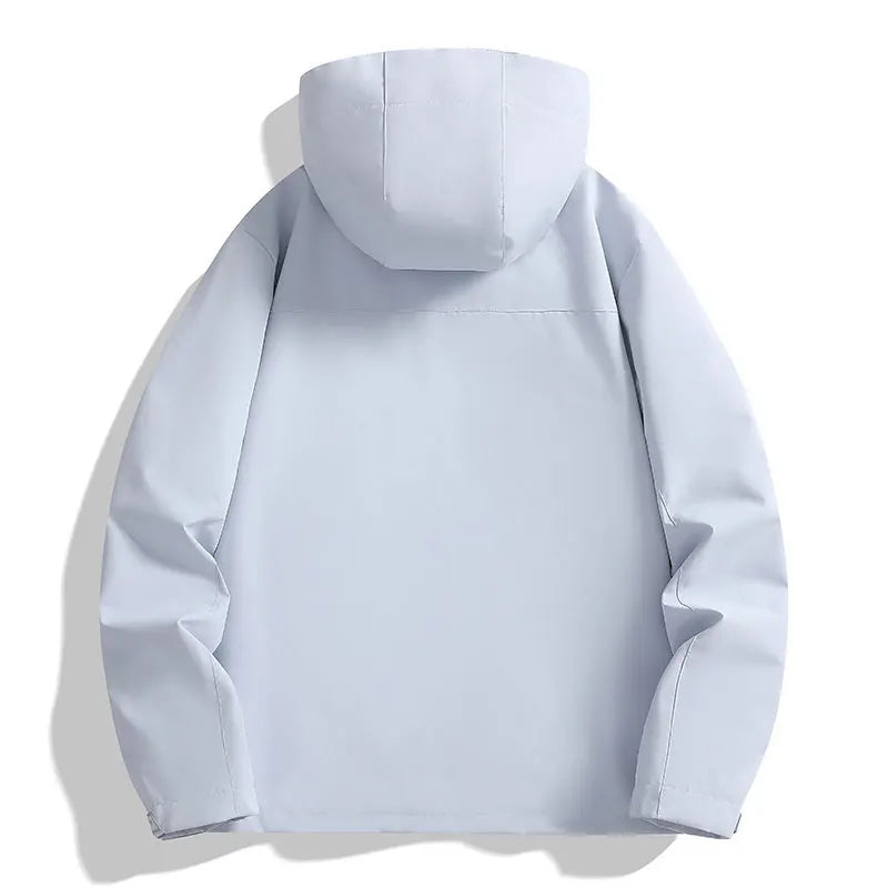 3-in-1 Outdoorjacke mit Kapuze für Herren winddicht wasserabweisend mit Fleece-Innenfutter