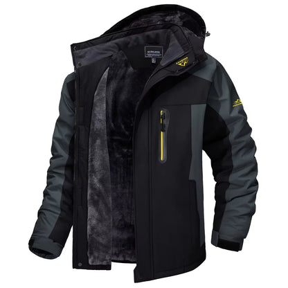 Winter Outdoorjacke Herren gefüttert Camouflage Kapuzenjacke