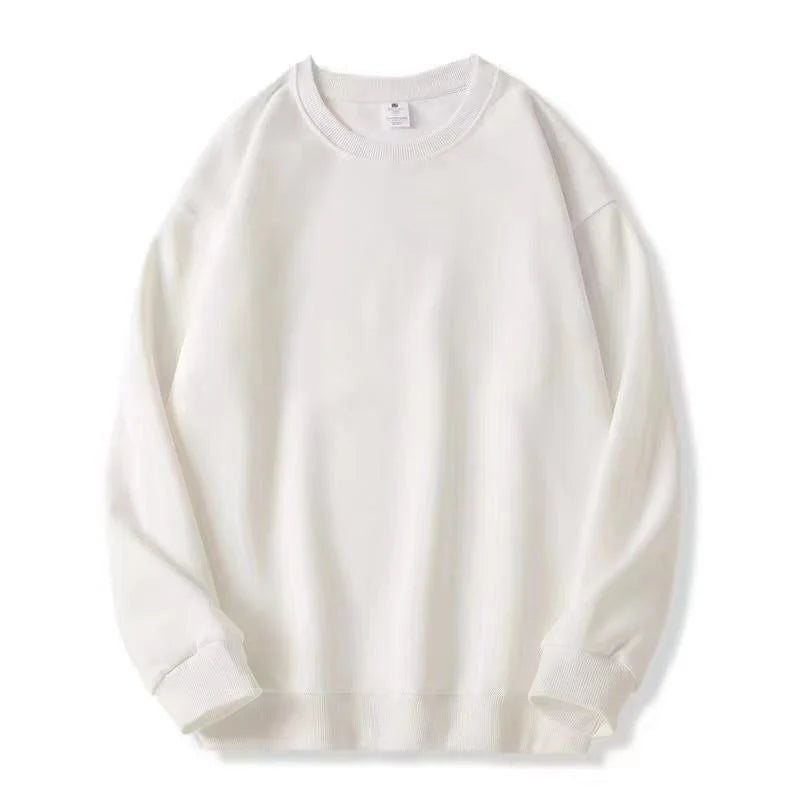 Unisex Long-Sleeve Crew-Neck Basic Pullover Sweatshirt