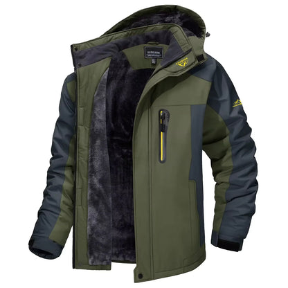Winter Outdoorjacke Herren gefüttert Camouflage Kapuzenjacke