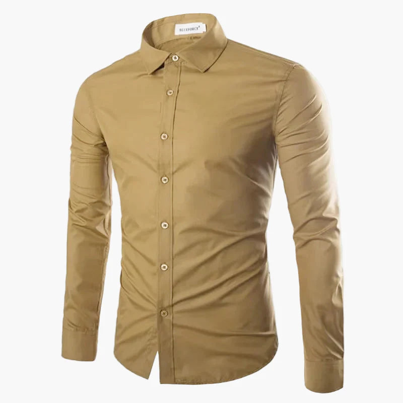 Men's Slim Fit Long Sleeve Business Casual Shirt – Modern Stylish Shirt for Office and Everyday Wear