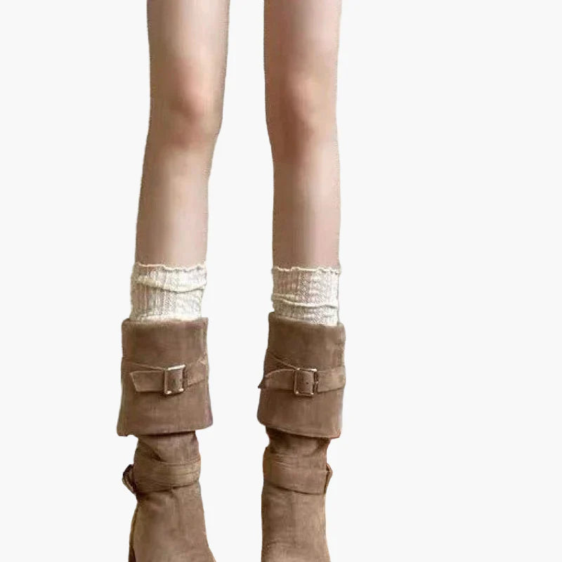 Women's boots in vintage look with block heel – fashionable casual boots for autumn and winter