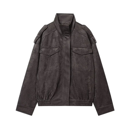 Übergangsjacke mit Stehkragen und Brusttaschen für Damen