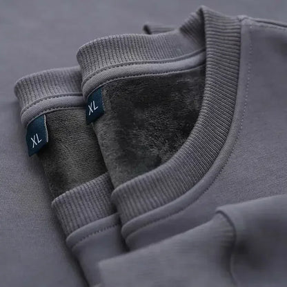 Unisex Long-Sleeve Crew-Neck Sweatshirt with Soft Fleece Lining