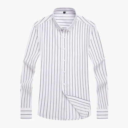 Men's Business Casual Shirt with Stripe Pattern – Elegant and Versatile Style