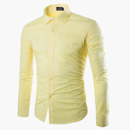 Men's Slim Fit Long Sleeve Business Casual Shirt – Modern Stylish Shirt for Office and Everyday Wear