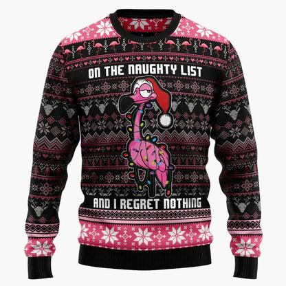 Men's & Women's Christmas Sweater Flamingo Funny – Ugly Christmas Sweater for Groups & Friends