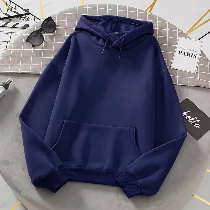 Unisex oversized hooded sweatshirt with kangaroo pocket