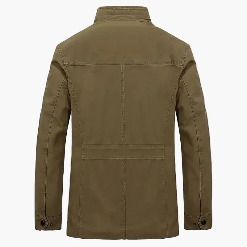 Men's casual jacket with stand-up collar and multiple pockets – casual, mid-length, ideal for everyday and outdoor use