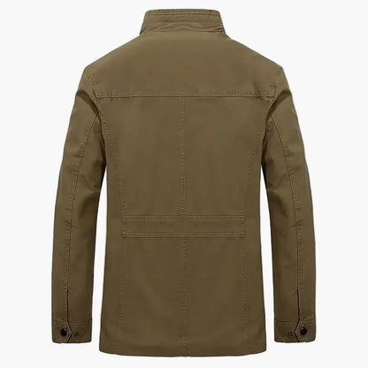Men's casual jacket with stand-up collar and multiple pockets – casual, mid-length, ideal for everyday and outdoor use