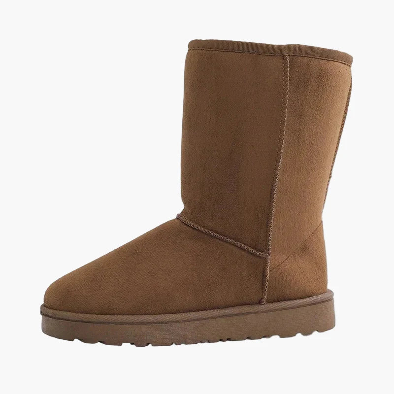 Damen Winter Freizeitstiefel mit flacher Sohle – Bequeme warme Alltagsboots