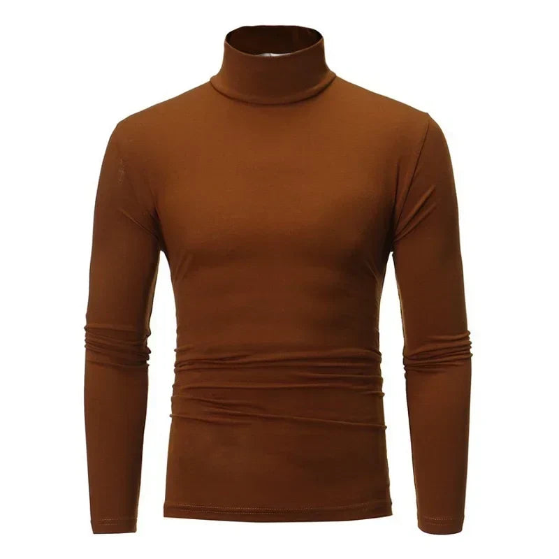 Men's turtleneck sweater long sleeve slim fit