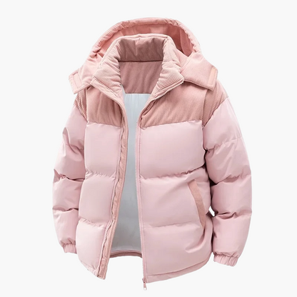 Men's & Women's Winter Quilted Jacket with Hood, Windproof, Loose Fit, Ideal for Leisure