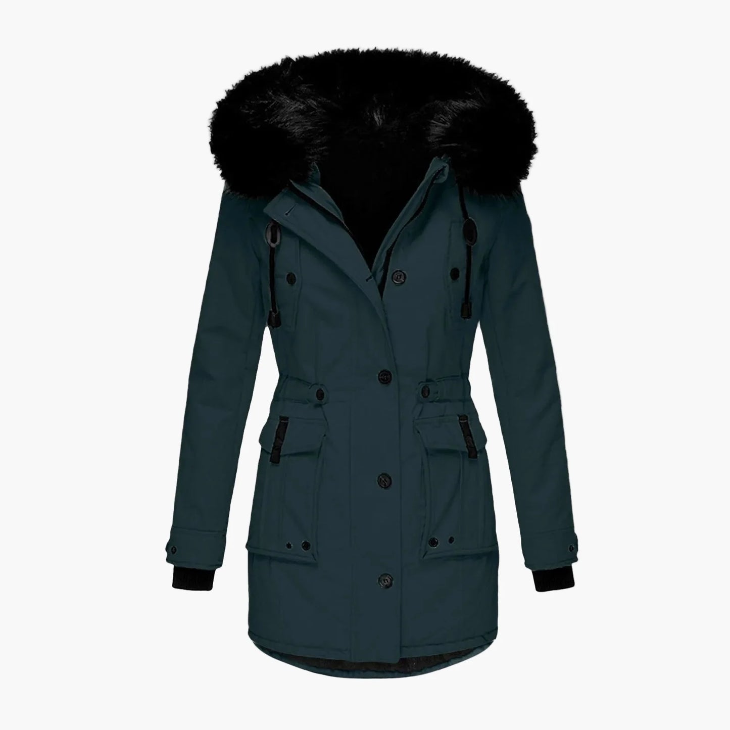 Damen Wintermantel mit Kapuze – Vintage Stil, Plus Size, Langer Parka für Alltag und Freizeit