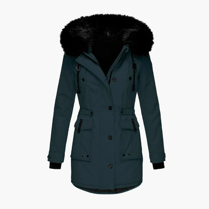Damen Wintermantel mit Kapuze – Vintage Stil, Plus Size, Langer Parka für Alltag und Freizeit