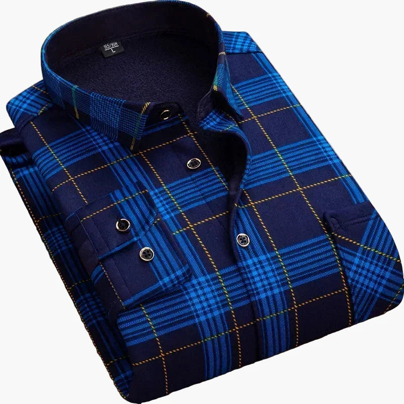 Men's Casual Flannel Shirt Checked Long Sleeve – Modern Outdoor & Business Casual Shirt