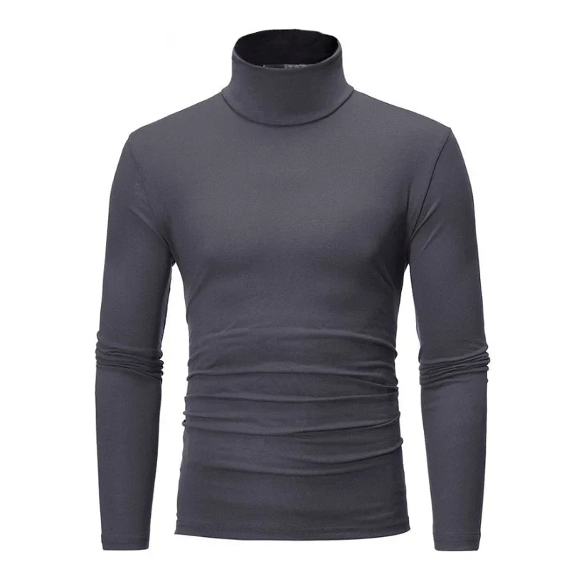 Men's turtleneck sweater long sleeve slim fit
