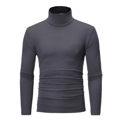 Men's turtleneck sweater long sleeve slim fit