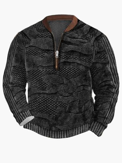 Herren Strickpullover Halbzip Street Style Modern Freizeit