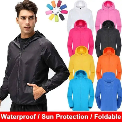 Leichte Kapuzenjacke Windbreaker für Unisex mit Reißverschluss