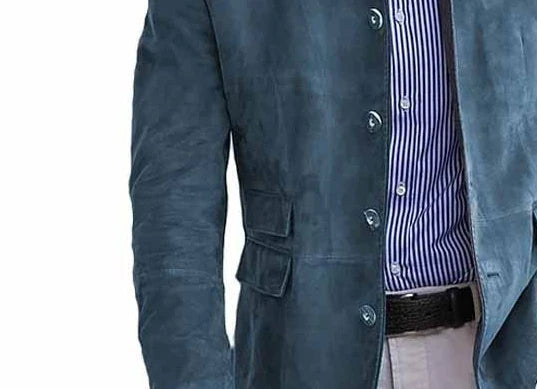 Men's Stand Collar Blazer Modern Business Casual Elegant