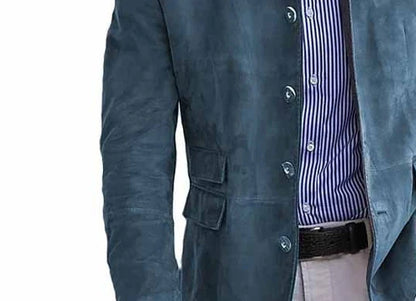 Men's Stand Collar Blazer Modern Business Casual Elegant