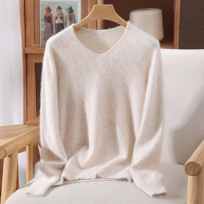 Soft V-Neck Long-Sleeve Sweater