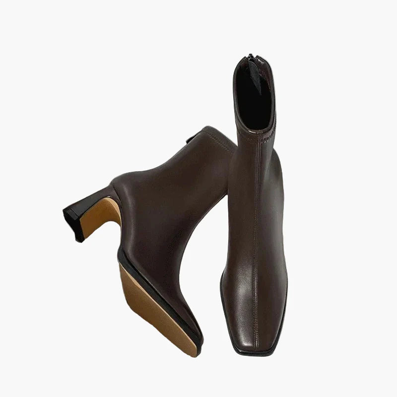 Women's ankle boots with block heel and elegant design for everyday and office use