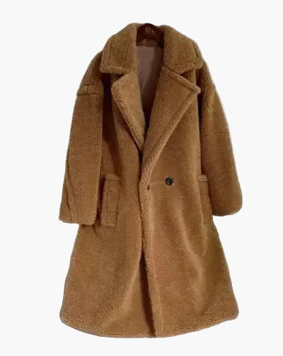 Damen Oversize Teddy Mantel – Modischer Winterstil für Alltag und Freizeit