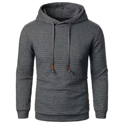 Men's hoodie with brick pattern, textured hoodie