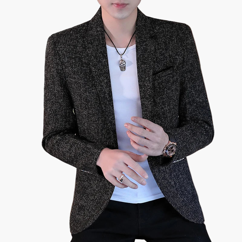 Men's Modern Checked Blazer – Stylish Blazer for Business & Leisure