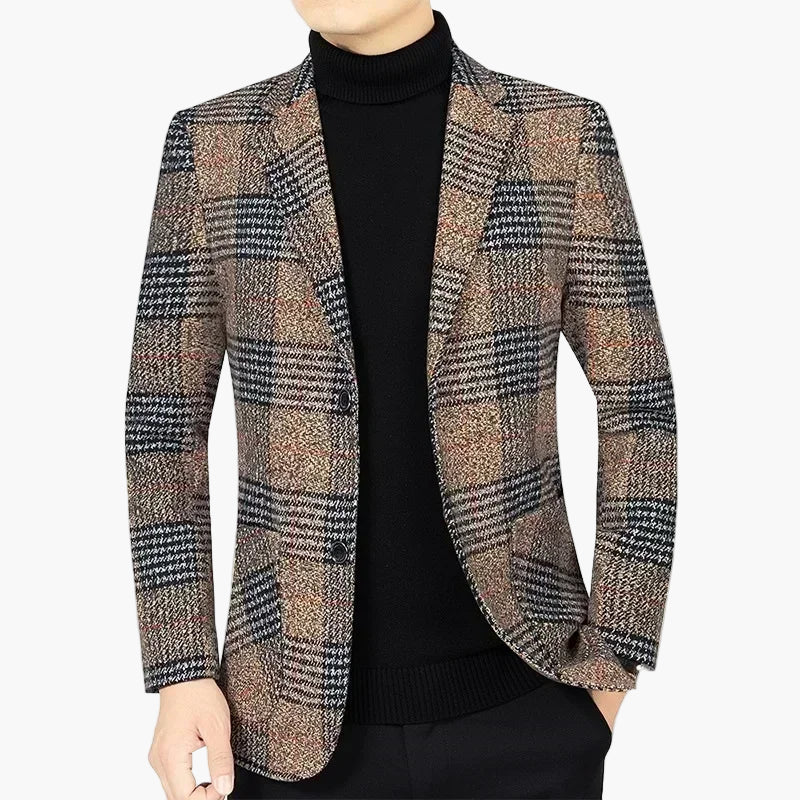 Men's Checked Blazer in Classic Style – Elegant Blazer for Business and Leisure