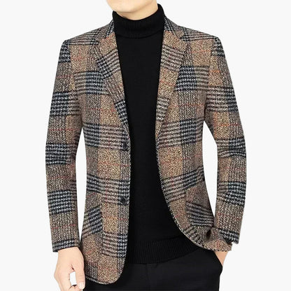 Men's Checked Blazer in Classic Style – Elegant Blazer for Business and Leisure