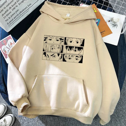 Hoodie with graphic print, long sleeves, hood, and kangaroo pocket