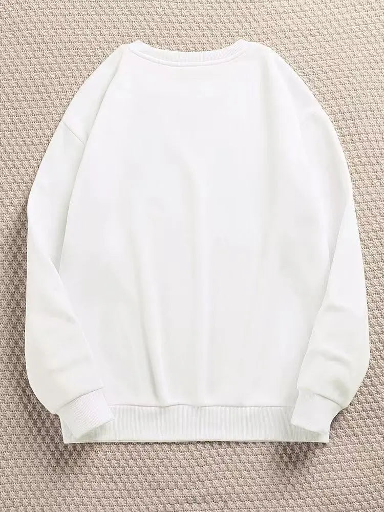 Damen Sweatshirt Rundhals Langarm Basic Pullover
