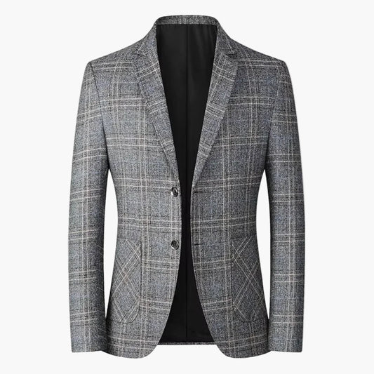 Men's Business Casual Blazer Modern Checked – Elegant Everyday and Office Look