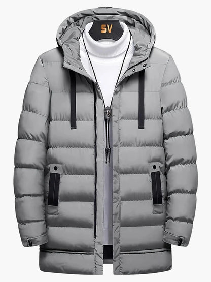 Herren Winter Steppmantel Lang – Lässiger Parka für Alltag & Outdoor